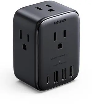 Multi Plug Outlet Extender with Surge Protection, Compact 4-Sided 8-Port Design, GaN Power Strip with 20W PD Charging for iPhone, iPad Series, College Dorm/Office/Home/Travel Essentials Multi Plug Outlet Extender with Surge Protection, Compact 4-Sided 8-Port Design, GaN Power Strip with 20W PD Charging for iPhone, iPad Series, College Dorm/Office/Home/Travel Essentials