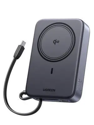 20000mAh Wireless Power Bank with 30W PD Fast Charging and Qi2 15W, Portable Battery Pack for iPhone with Built-in USB-C Cable, External Portable Battery Compatible with iPhone 17/16/15, Galaxy 20000mAh Wireless Power Bank with 30W PD Fast Charging and Qi2 15W, Portable Battery Pack for iPhone with Built-in USB-C Cable, External Portable Battery Compatible with iPhone 17/16/15, Galaxy