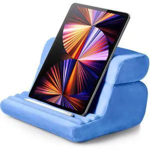 Tablet Pillow Stand for Lap Soft Holder Bed with 3 Viewing Angles Adjustable Home Office Accessories Compatible with iPad Pro 13 12 11 10.5 Air Mini 5 4 3 2 Phone 16 15 14 E-Reader Blue Tablet Pillow Stand for Lap Soft Holder Bed with 3 Viewing Angles Adjustable Home Office Accessories Compatible with iPad Pro 13 12 11 10.5 Air Mini 5 4 3 2 Phone 16 15 14 E-Reader Blue