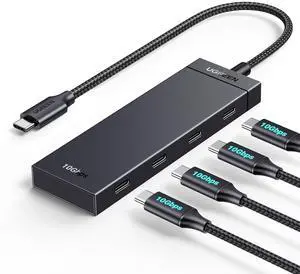 USB-C Hub 4-Port 10Gbps Data Only USB 3.2 Hub Multiport Adapter Compatible with MacBook Pro, MacBook Air, iPad Pro, iPad mini 6 and iPhone 15, Plug and Play 0.3ft Cable USB-C Hub 4-Port 10Gbps Data Only USB 3.2 Hub Multiport Adapter Compatible with MacBook Pro, MacBook Air, iPad Pro, iPad mini 6 and iPhone 15, Plug and Play 0.3ft Cable