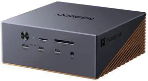 Maxidok Thunderbolt 5 Docking Station, Revodok 17-in-1 TBT5 Dock, 120Gbps Data Transfer, 8TB M.2 NVMe SSD, Single 8K/Dual 6K@60Hz, 140W Charging, 2.5GbE, Cooling System for TBT5/4 Laptops Maxidok Thunderbolt 5 Docking Station, Revodok 17-in-1 TBT5 Dock, 120Gbps Data Transfer, 8TB M.2 NVMe SSD, Single 8K/Dual 6K@60Hz, 140W Charging, 2.5GbE, Cooling System for TBT5/4 Laptops