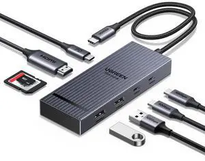 Revodok Pro USB C Hub for Laptop 8 in 1 MacBook Docking Station 4K 60Hz HDMI, 100W PD Charging, USB-C & USB-A 10Gbps Data Ports, SD/TF Card Reader for MacBook Neo/Pro/Air, XPS, Thinkpad Revodok Pro USB C Hub for Laptop 8 in 1 MacBook Docking Station 4K 60Hz HDMI, 100W PD Charging, USB-C & USB-A 10Gbps Data Ports, SD/TF Card Reader for MacBook Neo/Pro/Air, XPS, Thinkpad