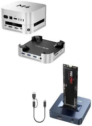 10Gbps Mac mini M4 Dock & Stand with Dual-Bay NVMe SSD Enclosure Bundle with 10Gbps M.2 NVMe & SATA SSD Enclosure 10Gbps Mac mini M4 Dock & Stand with Dual-Bay NVMe SSD Enclosure Bundle with 10Gbps M.2 NVMe & SATA SSD Enclosure