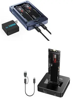80Gbps M.2 NVMe SSD Enclosure & 10Gbps NVME SSD Reader Adapter, Aluminium Alloy Housing Fast Heat Dissipation, NVME to USB Docking Station 80Gbps M.2 NVMe SSD Enclosure & 10Gbps NVME SSD Reader Adapter, Aluminium Alloy Housing Fast Heat Dissipation, NVME to USB Docking Station
