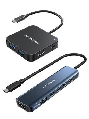USB C Hub 10Gbps, 6-in-1 Multiport Adapter Bundle with type C Splitter with 4K@60Hz Video Output, 4K 60Hz HDMI, 100W Power Delivery, USB A3.2 Data Port, USB C to HDMI Adapter for MacBook, Dell, USB C Hub 10Gbps, 6-in-1 Multiport Adapter Bundle with type C Splitter with 4K@60Hz Video Output, 4K 60Hz HDMI, 100W Power Delivery, USB A3.2 Data Port, USB C to HDMI Adapter for MacBook, Dell,