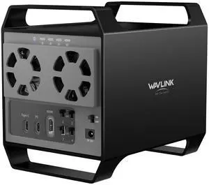 4-Bay Hard Drive Enclosure for 3.5" and 2.5'' SATA HDD/SSD Featuring 10Gbps USB-C 3.2, Max 88TB Capacity, Built-in Temp-Controlled Cooling Fans, 4K HDMI Stunning Video Output, Aluminum Shell 4-Bay Hard Drive Enclosure for 3.5" and 2.5'' SATA HDD/SSD Featuring 10Gbps USB-C 3.2, Max 88TB Capacity, Built-in Temp-Controlled Cooling Fans, 4K HDMI Stunning Video Output, Aluminum Shell