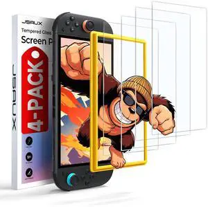 4-Pack Tempered Glass Screen Protector for Nintendo Switch 2 (2025), Easy to Install with Guiding Frame Ultra HD Glass Protector 9H Hardness Scratch Resistant Accessories for Switch2 4-Pack Tempered Glass Screen Protector for Nintendo Switch 2 (2025), Easy to Install with Guiding Frame Ultra HD Glass Protector 9H Hardness Scratch Resistant Accessories for Switch2