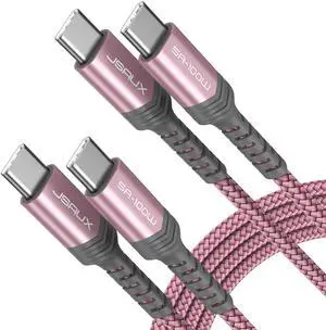 100W USB C to USB C Cable for iPhone 17, USBC Type C Charge Cord 5A Fast Charging Compatible with iPhone 17 Air 16 15 Pro Max Samsung Galaxy S25 S24 MacBook iPad Pro Carplay (2-Pack, 6.6ft) Pink 100W USB C to USB C Cable for iPhone 17, USBC Type C Charge Cord 5A Fast Charging Compatible with iPhone 17 Air 16 15 Pro Max Samsung Galaxy S25 S24 MacBook iPad Pro Carplay (2-Pack, 6.6ft) Pink
