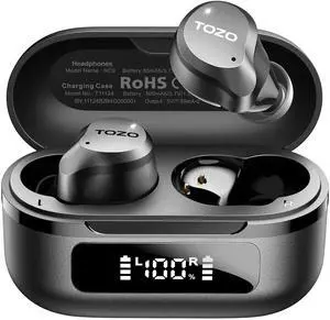 NC9 Hybrid Active Noise Cancelling Wireless Earbuds, 6 Mics ENC Clear Call, IPX8 Waterproof, in Ear Bluetooth 5.3 Headphones Stereo Bass Ear Buds 60H Playtime with LED Display 32 EQs via APP NC9 Hybrid Active Noise Cancelling Wireless Earbuds, 6 Mics ENC Clear Call, IPX8 Waterproof, in Ear Bluetooth 5.3 Headphones Stereo Bass Ear Buds 60H Playtime with LED Display 32 EQs via APP