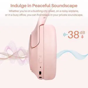 Hybrid Active Noise Cancelling Headphones, Wireless Over Ear Bluetooth Headset Hybrid Active Noise Cancelling Headphones, Wireless Over Ear Bluetooth Headset