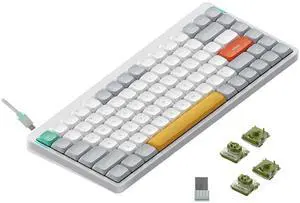 Air75 V2 Portable 75% Mechanical Keyboard,Wireless Keyboard,Supports Bluetooth/2.4G/USB-C RGB Gaming Keyboards,Compatible with Windows/Mac OS/Linux Systems White-Gateron Moss Switch Air75 V2 Portable 75% Mechanical Keyboard,Wireless Keyboard,Supports Bluetooth/2.4G/USB-C RGB Gaming Keyboards,Compatible with Windows/Mac OS/Linux Systems White-Gateron Moss Switch