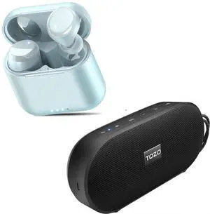 T6 Wireless Earbuds, IPX8 Waterproof Ear Buds PA1 Bluetooth Speaker with 20W Stereo Sound T6 Wireless Earbuds, IPX8 Waterproof Ear Buds PA1 Bluetooth Speaker with 20W Stereo Sound