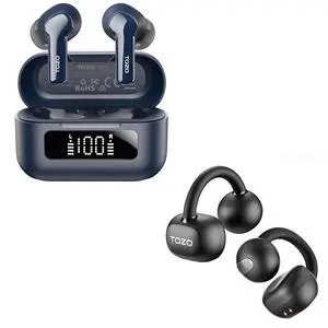 NC3 Hybrid Active Noise Cancelling Wireless Earbuds OpenEarRing True Open Ear Headphones NC3 Hybrid Active Noise Cancelling Wireless Earbuds OpenEarRing True Open Ear Headphones