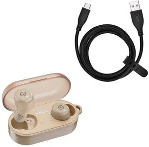 T10 Wireless Earbuds Bluetooth 5.3 Headphones Khaki USB-C to USB-A Charging Cable T10 Wireless Earbuds Bluetooth 5.3 Headphones Khaki USB-C to USB-A Charging Cable