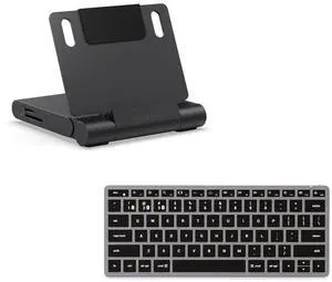 USB-C Stand Hub, Foldable Workstation & Slim X1 Bluetooth Backlit Keyboard, Illuminated Keys & Multi-Device Sync USB-C Stand Hub, Foldable Workstation & Slim X1 Bluetooth Backlit Keyboard, Illuminated Keys & Multi-Device Sync