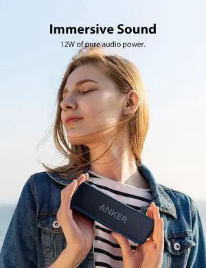 Soundcore 2 Portable Bluetooth Speaker with Stereo Sound, Bluetooth 5, Bassup, IPX7 Waterproof, 24-Hour Playtime, Wireless, Speaker for Home, Outdoors, Travel- Navy Blue Soundcore 2 Portable Bluetooth Speaker with Stereo Sound, Bluetooth 5, Bassup, IPX7 Waterproof, 24-Hour Playtime, Wireless, Speaker for Home, Outdoors, Travel- Navy Blue