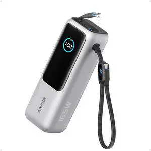 Laptop Power Bank,25,000mAh Portable Charger with 165W Total Output,3 USB-C Ports (100W Max Each),Built-in Retractable Cables,Flight-Ready,for iPhone 17/16 Series,MacBook,Samsung,and More Laptop Power Bank,25,000mAh Portable Charger with 165W Total Output,3 USB-C Ports (100W Max Each),Built-in Retractable Cables,Flight-Ready,for iPhone 17/16 Series,MacBook,Samsung,and More