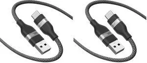Car Carplay Cable for iPhone 17 16 Pro Max Plus, Upcycled Braided USB A to USB C Car Charger Cord for Samsung Note20 and More (6FT, Black) (Pack of 2) Car Carplay Cable for iPhone 17 16 Pro Max Plus, Upcycled Braided USB A to USB C Car Charger Cord for Samsung Note20 and More (6FT, Black) (Pack of 2)