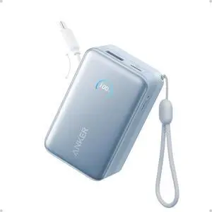 Nano Portable Charger, 45W 10000mAh with 2.3 ft Retractable Cable, Compact Power Bank, Travel Essential Phone Battery Pack for iPhone 17/16 Series, iPad, Galaxy, Pixel, and More (Blue) Nano Portable Charger, 45W 10000mAh with 2.3 ft Retractable Cable, Compact Power Bank, Travel Essential Phone Battery Pack for iPhone 17/16 Series, iPad, Galaxy, Pixel, and More (Blue)