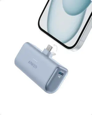 Portable Charger, Nano Power Bank with Built-in USB C Connector, 5,000mAh Portable Charger 22.5W, for iPhone 17/16/15 Series, Samsung S22/23 Series, iPad Pro/Air, AirPods, and More Portable Charger, Nano Power Bank with Built-in USB C Connector, 5,000mAh Portable Charger 22.5W, for iPhone 17/16/15 Series, Samsung S22/23 Series, iPad Pro/Air, AirPods, and More