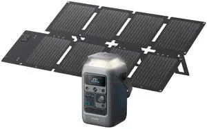 SOLIX C300 DC Power Bank Station and 60W Solar Panel, 288Wh Portable Power Station, LiFePO4 Battery, 300W Solar Generator, for Outdoor, Camping, Traveling, and Emergencies SOLIX C300 DC Power Bank Station and 60W Solar Panel, 288Wh Portable Power Station, LiFePO4 Battery, 300W Solar Generator, for Outdoor, Camping, Traveling, and Emergencies