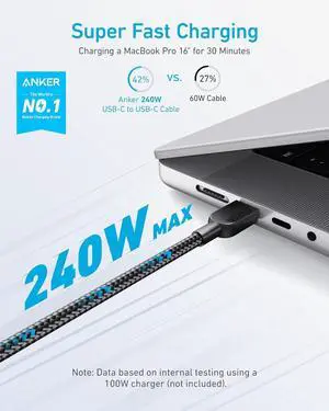 USB C to USB C Cable(2pack, 6FT),240W USB C Charger Cord Fast Charge for iPhone 16/15 Series,MacBook Pro 2020,iPad Air 4 and More (USB 2.0,Black) USB C to USB C Cable(2pack, 6FT),240W USB C Charger Cord Fast Charge for iPhone 16/15 Series,MacBook Pro 2020,iPad Air 4 and More (USB 2.0,Black)