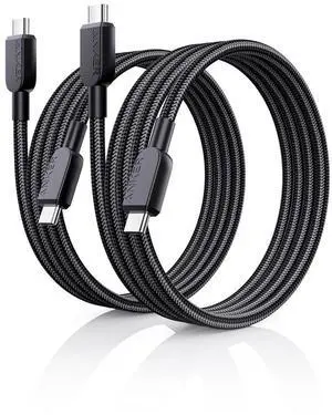 USB C to USB C Cable (2Pack, 3FT),240W Type-C Fast Charging Cord for iPhone 17/16 Series,MacBook Pro 2020,iPad Air 4 and More (Black) USB C to USB C Cable (2Pack, 3FT),240W Type-C Fast Charging Cord for iPhone 17/16 Series,MacBook Pro 2020,iPad Air 4 and More (Black)