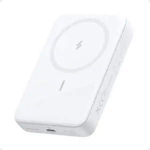 Zolo Magnetic Power Bank, Compact 10,000mAh Wireless Portable Charger with 30W Max Fast Charging, Skin-Friendly and Durable Battery Pack, for iPhone 16/15/14 Series, AirPods, and More (White) Zolo Magnetic Power Bank, Compact 10,000mAh Wireless Portable Charger with 30W Max Fast Charging, Skin-Friendly and Durable Battery Pack, for iPhone 16/15/14 Series, AirPods, and More (White)