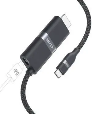 Nano USB C to HDMI Cable Adapter with 140W PD Fast Charging Port,4K@60Hz,Sustainable with Advanced Shielding,Thunderbolt 5/4/3 Compatible,for MacBook,iPhone,HD TV(3FT,Black) Nano USB C to HDMI Cable Adapter with 140W PD Fast Charging Port,4K@60Hz,Sustainable with Advanced Shielding,Thunderbolt 5/4/3 Compatible,for MacBook,iPhone,HD TV(3FT,Black)