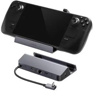Steam Deck Dock, Docking Station for Steam Deck (OLED)/ROG Ally/Legion Go, 6-in-1 USB C Hub with HDMI 4K@60Hz, 1Gbps Ethernet, 2 USB-A and 1 USB-C Port, 90W Fast Charging (Not for Rog Ally X) Steam Deck Dock, Docking Station for Steam Deck (OLED)/ROG Ally/Legion Go, 6-in-1 USB C Hub with HDMI 4K@60Hz, 1Gbps Ethernet, 2 USB-A and 1 USB-C Port, 90W Fast Charging (Not for Rog Ally X)