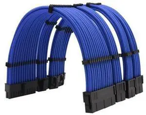 SAMA 5Pcs Extension Cable Male To Female 24PIN Motherboard 4+4Pinx2 CPU EPS 6+2Pinx2 GPU PCI-E Cable 300mm Extension Kit blue SAMA 5Pcs Extension Cable Male To Female 24PIN Motherboard 4+4Pinx2 CPU EPS 6+2Pinx2 GPU PCI-E Cable 300mm Extension Kit blue