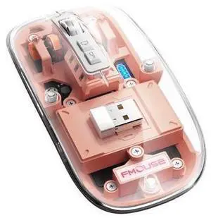 Transparent Gaming Mouse Bluetooth Wireless Mouse with RGB Light Rechargeable Mouse for PC Gamer Notebook Laptop Accessories(Pink) Transparent Gaming Mouse Bluetooth Wireless Mouse with RGB Light Rechargeable Mouse for PC Gamer Notebook Laptop Accessories(Pink)