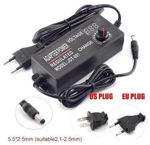 AC 100-220V to DC 3-12V 5A Adjustable Power Adapter CCTV Camera Power Supply for Led Strip Light Display Screen Charger L1 (US plug) AC 100-220V to DC 3-12V 5A Adjustable Power Adapter CCTV Camera Power Supply for Led Strip Light Display Screen Charger L1 (US plug)