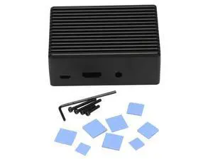 3 Model B Aluminum Alloy Case Passive Cooling Shell Metal Enclosure Heat Dissipation for Raspberry Pi 3B/3B+ 3 Model B Aluminum Alloy Case Passive Cooling Shell Metal Enclosure Heat Dissipation for Raspberry Pi 3B/3B+