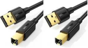 UGREEN USB A to B Printer Cable 15ft, High Speed for HP Canon Brother (Pack of 2) UGREEN USB A to B Printer Cable 15ft, High Speed for HP Canon Brother (Pack of 2)