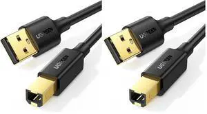 UGREEN USB A to B Printer Cable 6.6ft, High Speed for HP Canon Brother (Pack of 2) UGREEN USB A to B Printer Cable 6.6ft, High Speed for HP Canon Brother (Pack of 2)