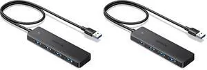 UGREEN USB 3.0 Hub, 4 Ports USB A Splitter Ultra-Slim USB Expander for Mouse, Keyboard, Flash Drive, U Disk, Printer Compatible with Laptop, Desktop PC, Xbox, PS5, and More 2FT (Pack of 2) UGREEN USB 3.0 Hub, 4 Ports USB A Splitter Ultra-Slim USB Expander for Mouse, Keyboard, Flash Drive, U Disk, Printer Compatible with Laptop, Desktop PC, Xbox, PS5, and More 2FT (Pack of 2)
