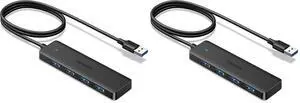 UGREEN USB 3.0 Hub, 4 Ports USB A Splitter Ultra-Slim USB Expander, 3.3 ft (Pack of 2) UGREEN USB 3.0 Hub, 4 Ports USB A Splitter Ultra-Slim USB Expander, 3.3 ft (Pack of 2)