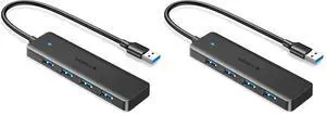 UGREEN USB 3.0 Hub, 4 Ports USB A Splitter Ultra-Slim USB Expander for Mouse, Keyboard, Flash Drive, U Disk, Printer Compatible with Laptop, Desktop PC, Xbox, PS5, and More 0.5FT (Pack of 2) UGREEN USB 3.0 Hub, 4 Ports USB A Splitter Ultra-Slim USB Expander for Mouse, Keyboard, Flash Drive, U Disk, Printer Compatible with Laptop, Desktop PC, Xbox, PS5, and More 0.5FT (Pack of 2)