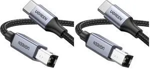 UGREEN USB B to USB C Printer Cable 3 FT, Nylon USB B to USBC Cable for MacBook Pro/Air, MIDI Cable Compatible with MIDI Keyboard/DJ Controller/DAC/Yamaha Casio Digital Piano for iPad (Pack of 2) UGREEN USB B to USB C Printer Cable 3 FT, Nylon USB B to USBC Cable for MacBook Pro/Air, MIDI Cable Compatible with MIDI Keyboard/DJ Controller/DAC/Yamaha Casio Digital Piano for iPad (Pack of 2)