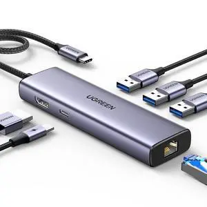UGREEN Revodok 6 in 1 USB C Hub Gigabit Ethernet Adapter with 4K HDMI UGREEN Revodok 6 in 1 USB C Hub Gigabit Ethernet Adapter with 4K HDMI