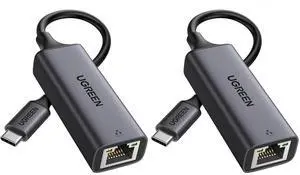 UGREEN USB C to Ethernet Adapter, 1000Mbps, RJ45, Driver-Free, Compatible with Windows, MacOS, iPadOS, ChromeOS, Android, Laptop, Tablet, Smartphone (Pack of 2) UGREEN USB C to Ethernet Adapter, 1000Mbps, RJ45, Driver-Free, Compatible with Windows, MacOS, iPadOS, ChromeOS, Android, Laptop, Tablet, Smartphone (Pack of 2)