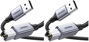 UGREEN Printer Cable, 6 FT USB A to B, Nylon Braided USB B Cord (Pack of 2) UGREEN Printer Cable, 6 FT USB A to B, Nylon Braided USB B Cord (Pack of 2)