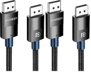 UGREEN 8K VESA Certified DisplayPort Cable 6.6FT, DP 1.4 Display Port Cable Cord Support 8K@60Hz, 4K@240Hz, FreeSync, G-Sync, HDR, 32.4Gbps for HDTVs, Displays, Monitors, Graphics, PC (Pack of 2) UGREEN 8K VESA Certified DisplayPort Cable 6.6FT, DP 1.4 Display Port Cable Cord Support 8K@60Hz, 4K@240Hz, FreeSync, G-Sync, HDR, 32.4Gbps for HDTVs, Displays, Monitors, Graphics, PC (Pack of 2)