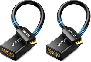 UGREEN Micro HDMI to HDMI Adapter, Male to Female Cable HDMI 2.0 4K@60Hz HDR 3D Dolby 18Gbps High Speed Compatible with Raspberry Pi 5/Pi 4//Pi 500 GoPro Hero 7 6/Retroid Pocket 3+, 0.6FT (Pack of 2) UGREEN Micro HDMI to HDMI Adapter, Male to Female Cable HDMI 2.0 4K@60Hz HDR 3D Dolby 18Gbps High Speed Compatible with Raspberry Pi 5/Pi 4//Pi 500 GoPro Hero 7 6/Retroid Pocket 3+, 0.6FT (Pack of 2)