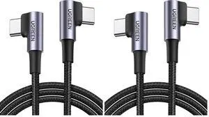 UGREEN Right Angle Cable, 60W USB C Fast Charging Cable 90 Degree Compatible with iPhone 17/17 Plus/17 Pro/16 MacBook Pro, iPad Pro, Galaxy S25/S25/S24, Pixel 9/8/7, 3.3FT (Pack of 2) UGREEN Right Angle Cable, 60W USB C Fast Charging Cable 90 Degree Compatible with iPhone 17/17 Plus/17 Pro/16 MacBook Pro, iPad Pro, Galaxy S25/S25/S24, Pixel 9/8/7, 3.3FT (Pack of 2)
