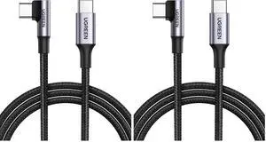 UGREEN 100W Right Angle USB C Cable, Fast Charging Cable, 10ft (Pack of 2) UGREEN 100W Right Angle USB C Cable, Fast Charging Cable, 10ft (Pack of 2)