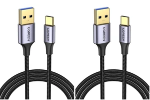 UGREEN USB-C 3.0 Cable 5Gbps Data Transfer Type C Cable Fast Charging Nylon Braided Cord for Android Auto/iPhone 16/Galaxy S21 S20 A53 A71/iPad Mini 6/Switch/PS5 Controller, 6.6FT (Pack of 2) UGREEN USB-C 3.0 Cable 5Gbps Data Transfer Type C Cable Fast Charging Nylon Braided Cord for Android Auto/iPhone 16/Galaxy S21 S20 A53 A71/iPad Mini 6/Switch/PS5 Controller, 6.6FT (Pack of 2)