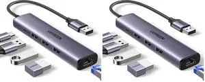 UGREEN USB to Ethernet Adapter, 5 in 1 USB Hub with Ethernet, Plug and Play (Pack of 2) UGREEN USB to Ethernet Adapter, 5 in 1 USB Hub with Ethernet, Plug and Play (Pack of 2)