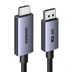 UGREEN 8K@60Hz Active Display Port to HDMI Unidirectional Cable, 6.6FT | DP 1.4 to HDMI 2.1, 4K@240Hz 2K@240Hz 32.4Gbps Braided Cord, Male to Male Compatible with Monitor AMD NVIDIA, No VRR UGREEN 8K@60Hz Active Display Port to HDMI Unidirectional Cable, 6.6FT | DP 1.4 to HDMI 2.1, 4K@240Hz 2K@240Hz 32.4Gbps Braided Cord, Male to Male Compatible with Monitor AMD NVIDIA, No VRR